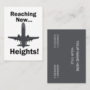 Aeroplane Reaching New Heights Airlines  Business Card