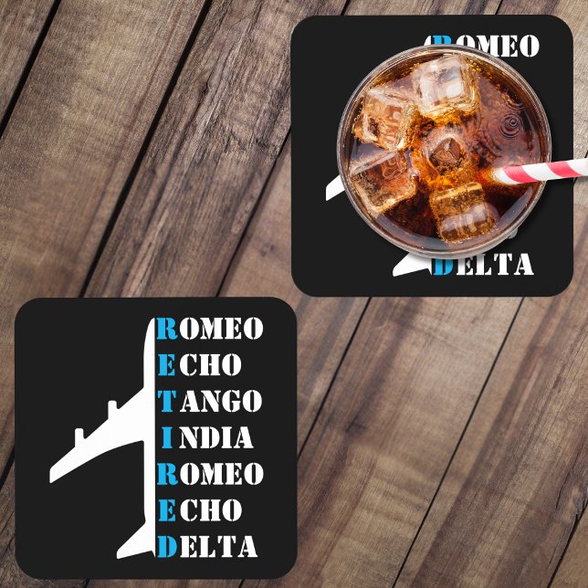 Aeroplane Retired Nato Phonetic Alphabet Aviation Coaster (Creator Uploaded)