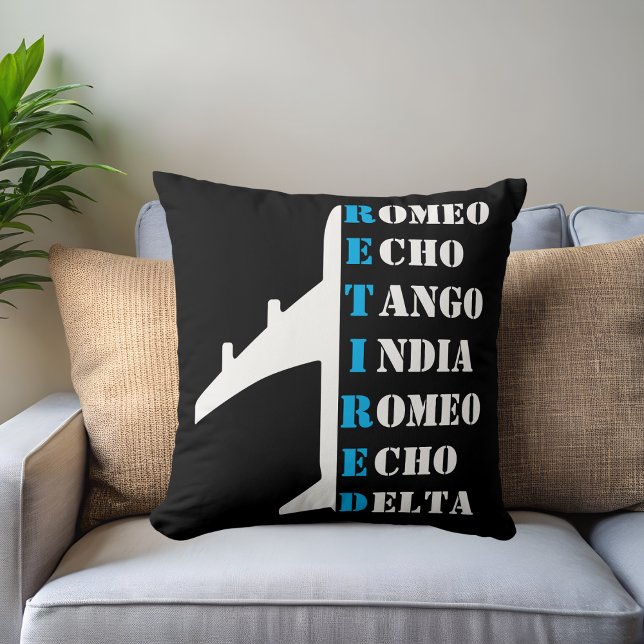 Aeroplane Retired Nato Phonetic Alphabet Aviation Cushion (Creator Uploaded)