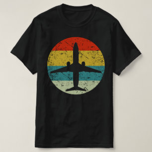 Aeroplane retro vintage silhouette 70s T-Shirt