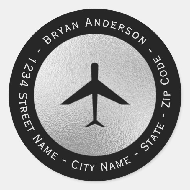 Aeroplane Return Address Label (Front)
