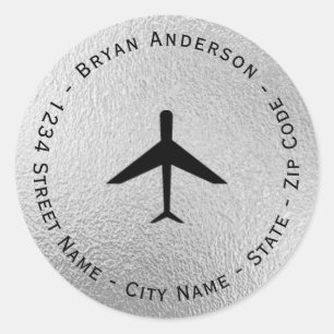 Aeroplane Return Address Label