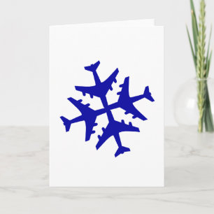 Aeroplane Snowflake Card