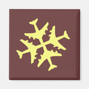 Aeroplane Snowflake Magnet