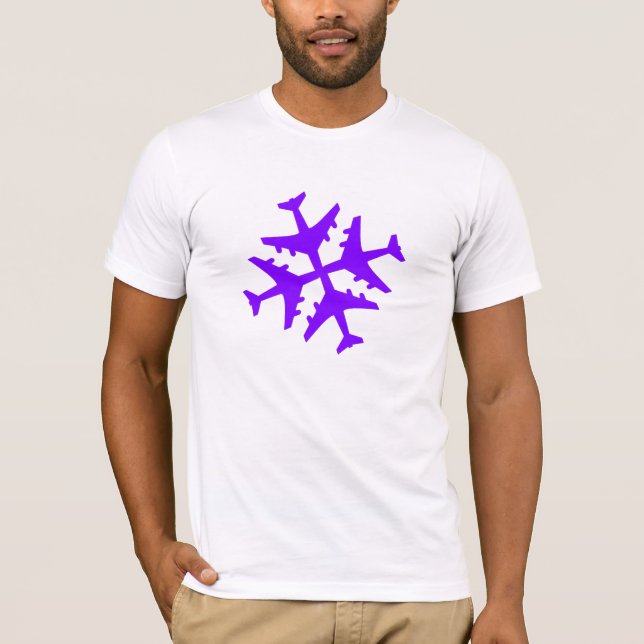 Aeroplane Snowflake T-Shirt (Front)
