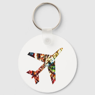 Aeroplane - Sparkling Red Cool Design Key Ring