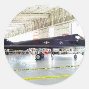 Aeroplane Stealth Fighter Classic Round Sticker