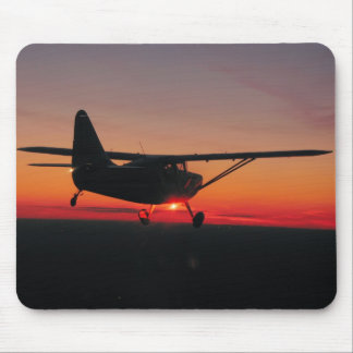 Aeroplane Sunset Mouse Pad
