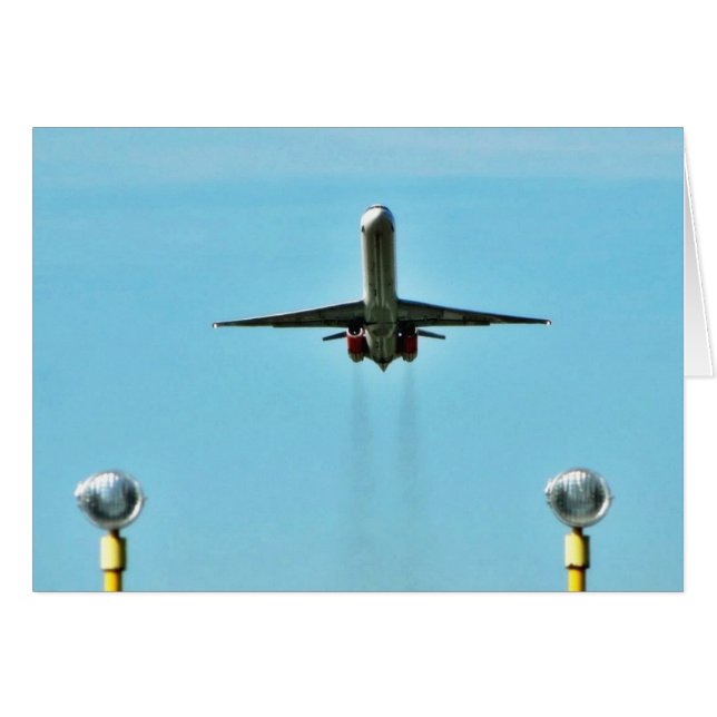 Aeroplane Taking Off On Airport (Front Horizontal)