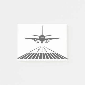 Aeroplane Taking Off Runway Illustration Post-it Notes