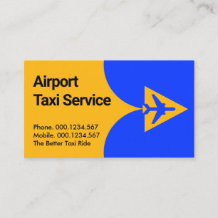 Aeroplane Taxi Car Taking Off Business Card