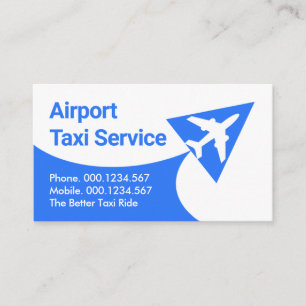 Aeroplane Taxi Taking Off Skies Business Card