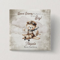 Aeroplane Teddy Bear Special Delivery Baby Shower