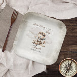 Aeroplane Teddy Bear Special Delivery Baby Shower Paper Plate<br><div class="desc">Introducing our "Special Delivery Via Airmail . . . It's A Boy!" design, where timeless charm meets modern elegance in a celebration of new beginnings. Awash in neutral-toned greys and browns, gracefully blended into greige, this design exudes sophistication while evoking a sense of nostalgia that's sure to captivate both guests...</div>