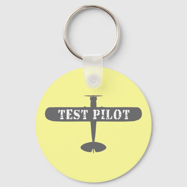 Aeroplane & Test Pilot Key Ring (Front)