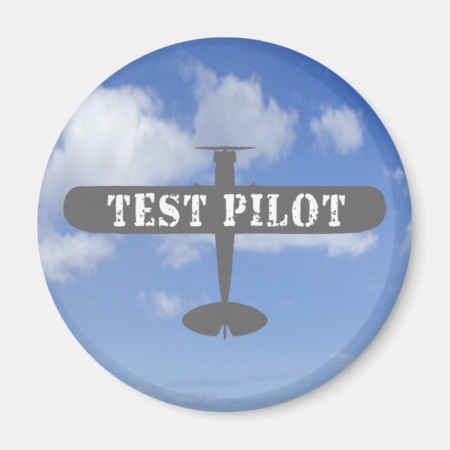 Aeroplane & Test Pilot Magnet (Front)