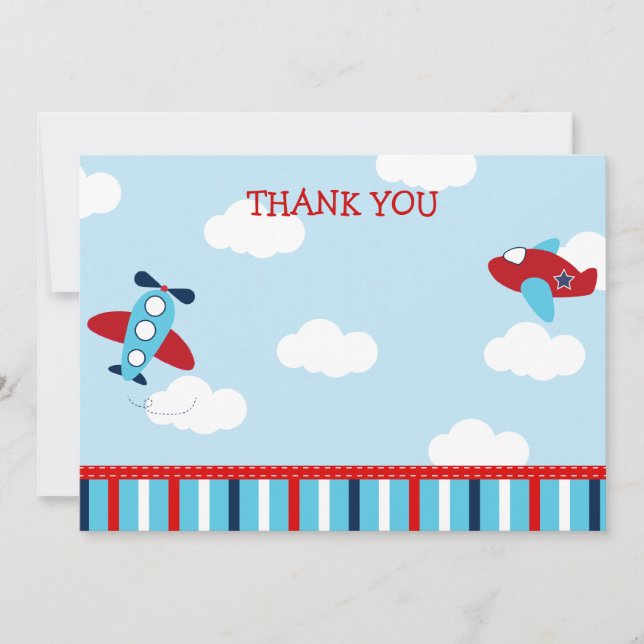Aeroplane Thank You Cards (Front)