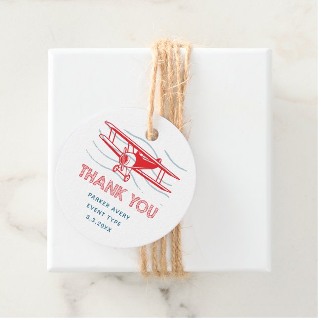 Aeroplane Thank you Favour Tags (In Situ)
