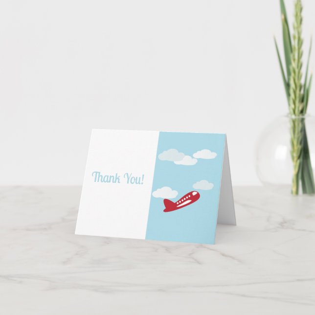 Aeroplane Thank You Note Cards (Front)