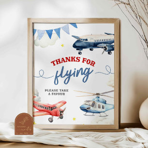 Aeroplane Theme Birthday Thank You Custom Sign