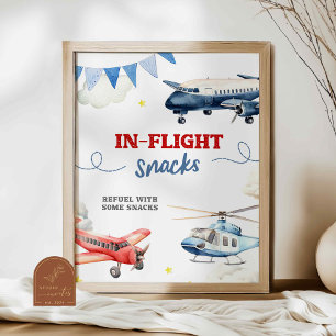 Aeroplane Theme In Flight Snacks Custom Sign