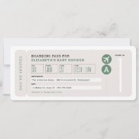 Aeroplane ticket travel theme neutral baby shower