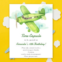 Aeroplane Time Capsule 1st birthday gender neutral