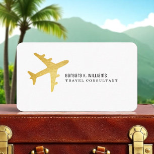 Aeroplane Travel Consultant simple and elegant Business Card