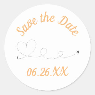 Aeroplane Travel - Save the Date Stickers