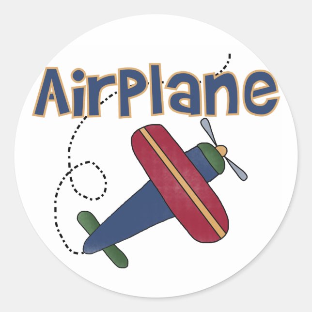Aeroplane Tshirts and Gifts Classic Round Sticker (Front)