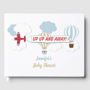 Aeroplane/ Up Up And Away! Baby Shower Guest Book