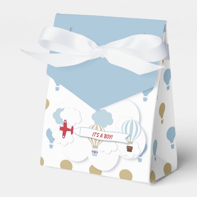 Aeroplane/ Up Up And Away! Favour Box (Front Side)
