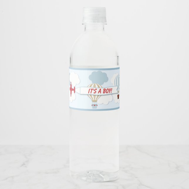 Aeroplane/ Up Up And Away Water Label (Front)