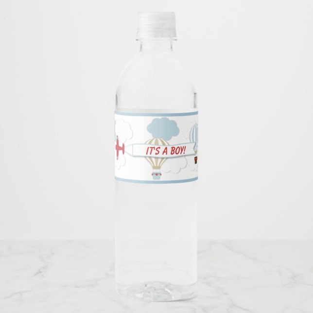 Aeroplane/ Up Up And Away Water Label (Front)