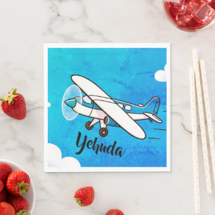 Aeroplane upsherin napkins