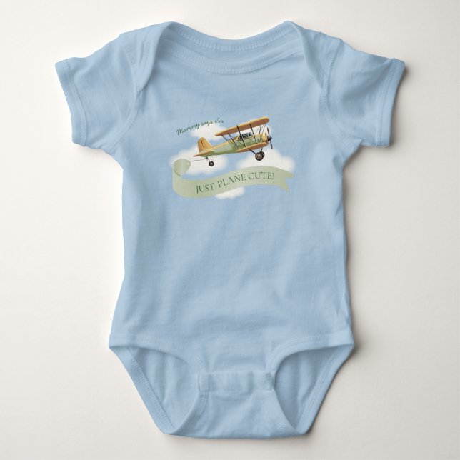 Aeroplane Vintage Baby Gift Bodysuit (Front)
