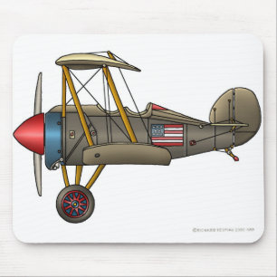 Aeroplane Vintage Biplane Mouse Pad