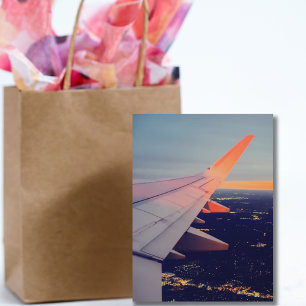 Aeroplane window Sunrise horizon Aviation  Postcard