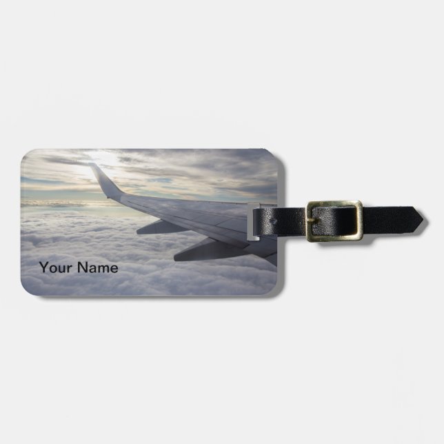 Aeroplane Wing Luggage Tag (Front Horizontal)