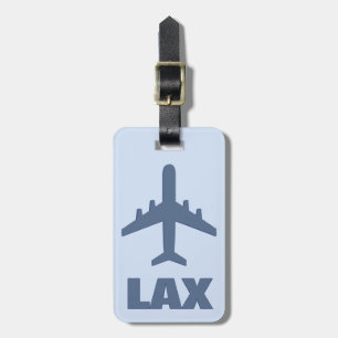 Aeroplane with your Initials or Airport Code Luggage Tag