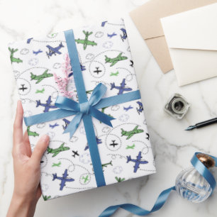 Aeroplane Wrapping Paper, Aircraft Gift Wrap