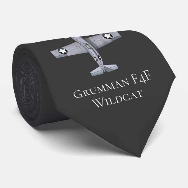 Aeroplane WWII Wildcat Necktie (Rolled)