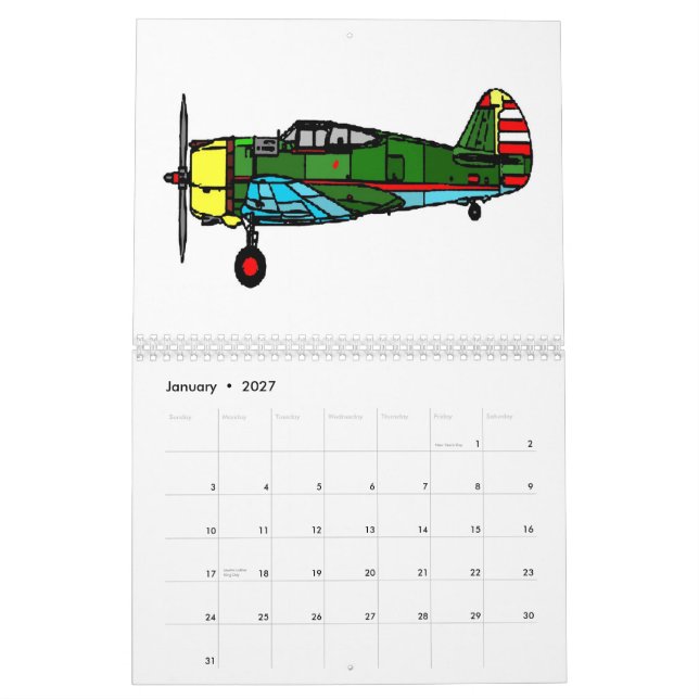 aeroplanes, 2011 calendar (Jan 2027)