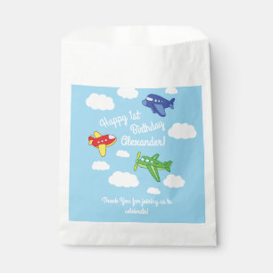 Aeroplanes and Jets Cute 1st Birthday Party Favour Bags