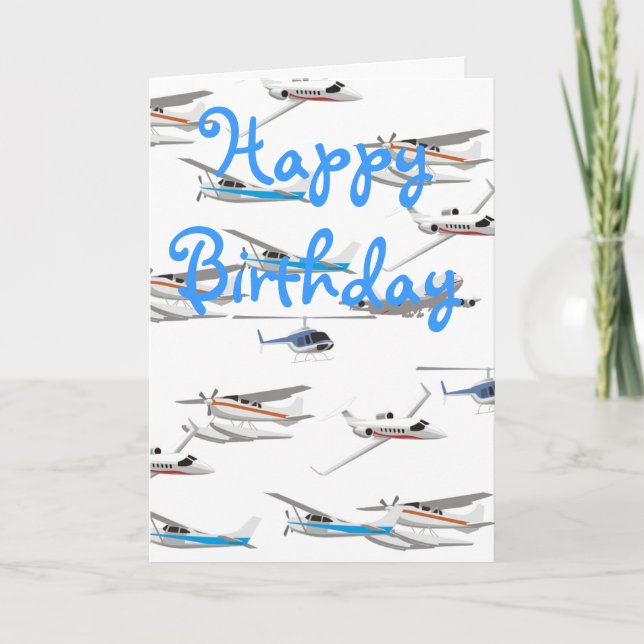 Aeroplanes birthday card (Front)