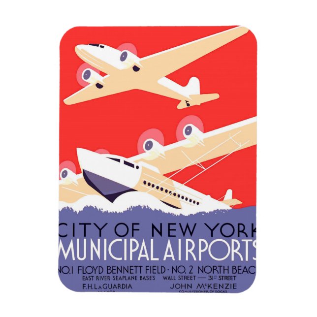 Aeroplanes Flying Vintage Propeller Planes Magnet (Vertical)