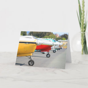 Aeroplanes greeting card