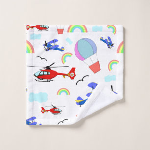 Aeroplanes, Helicopters, & Balloons Bath Towel Set