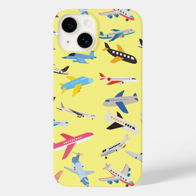 Aeroplanes in Yellow Case-Mate iPhone Case (Back)