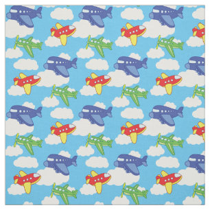 Aeroplanes Jets Cute Kids Baby Nursery Fabric